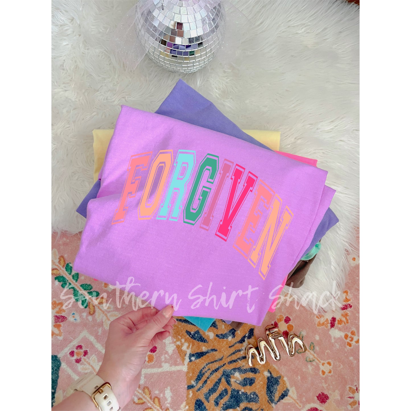 Forgiven Comfort Colors tee | Neon Violet