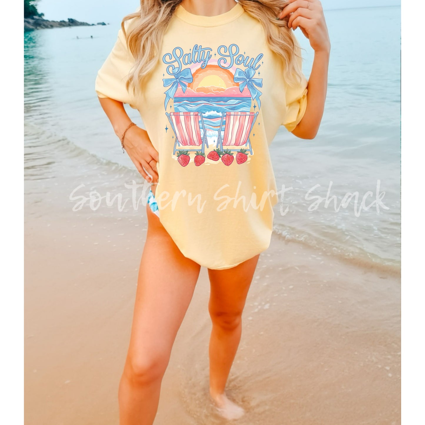 Salty Soul Comfort Colors tee | Banana