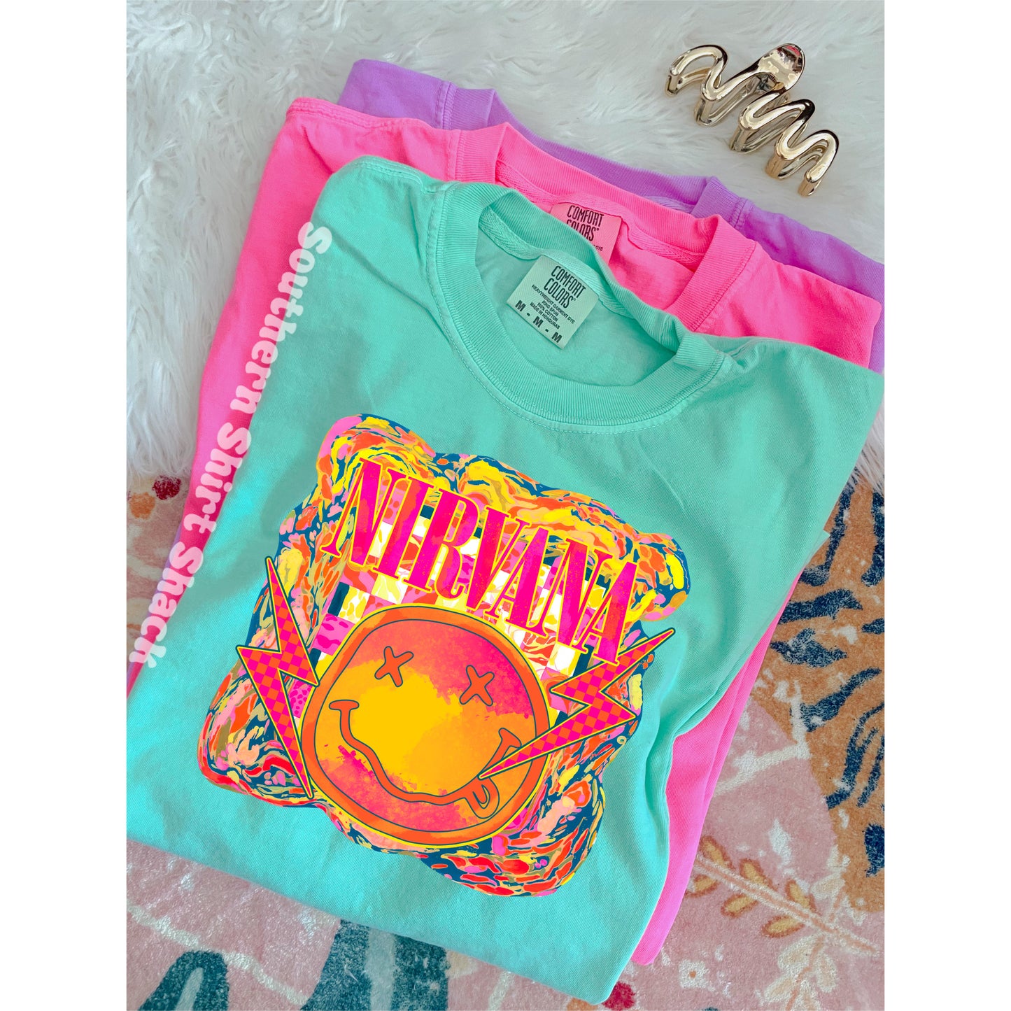 Nirv@na Colorful Comfort Colors tee | Island Reef