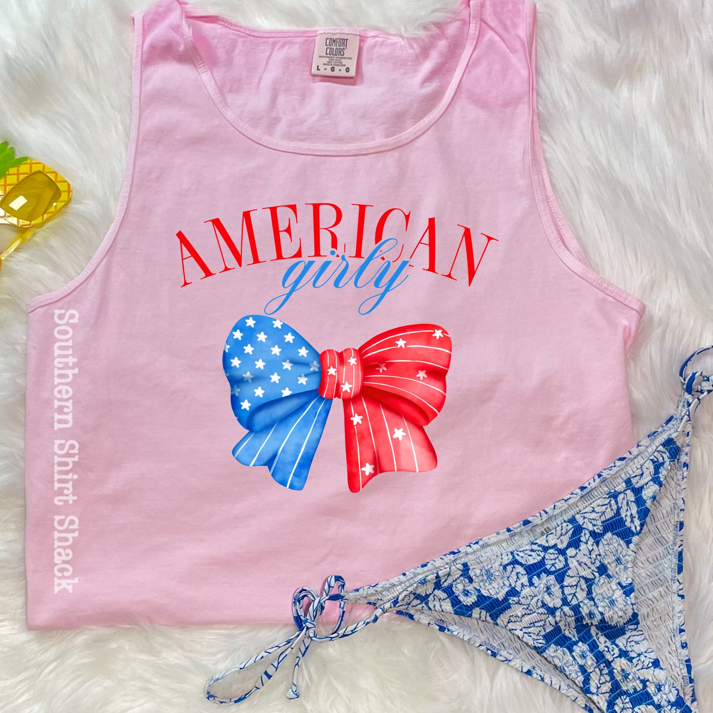 American Girly Comfort Colors Tank