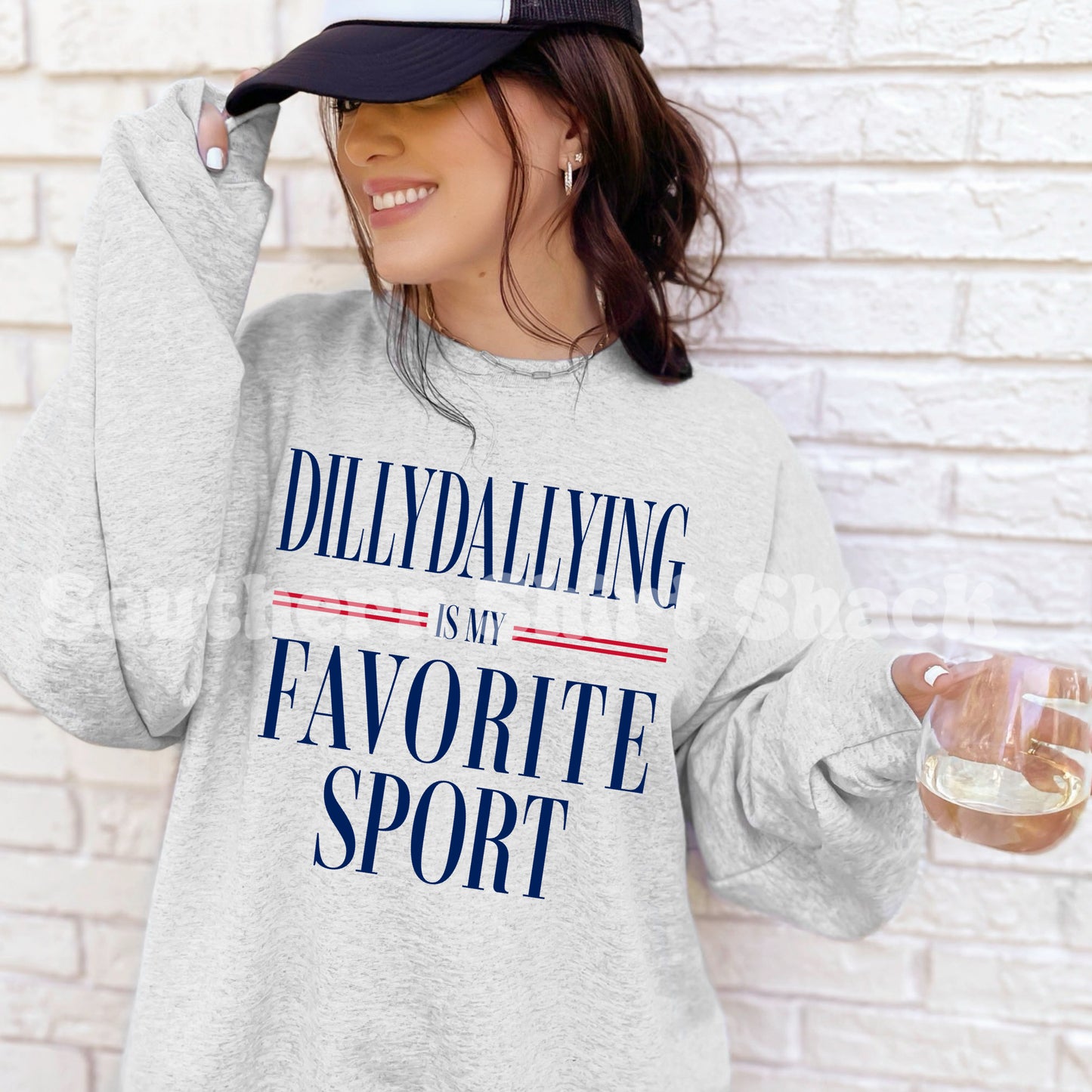 Dillydallying is my Fav Sport Sweatshirt | Ash gray