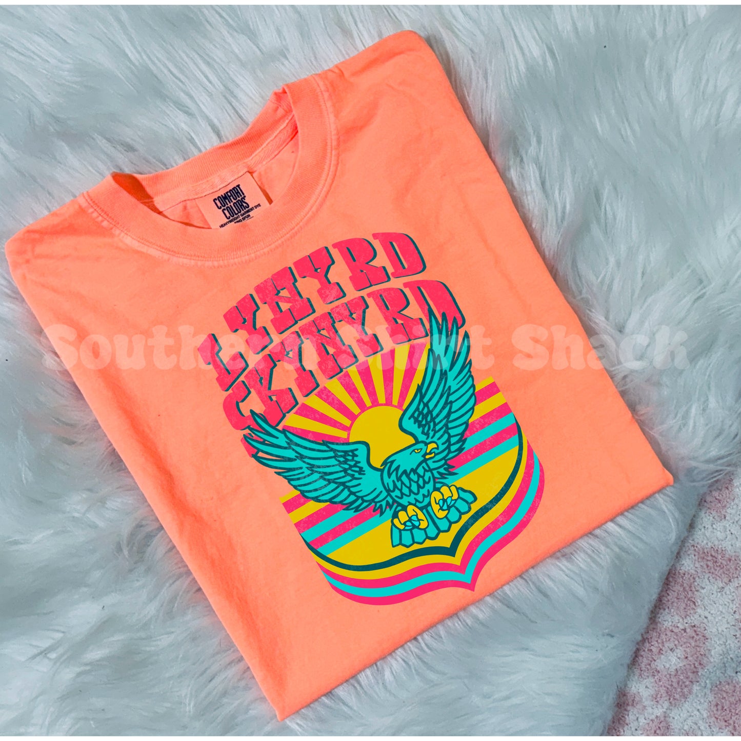 Colorful LynSkyn | Neon Cantelope Comfort Colors tee