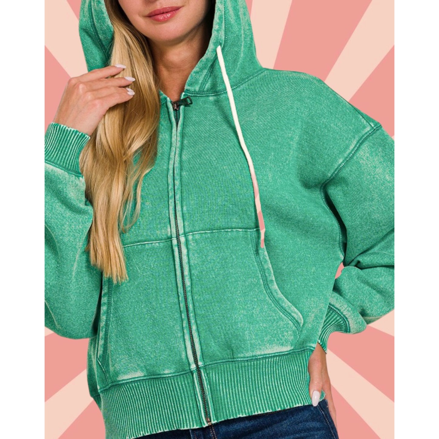 The Courtney Zip Up Hoodie (ready to ship!)
