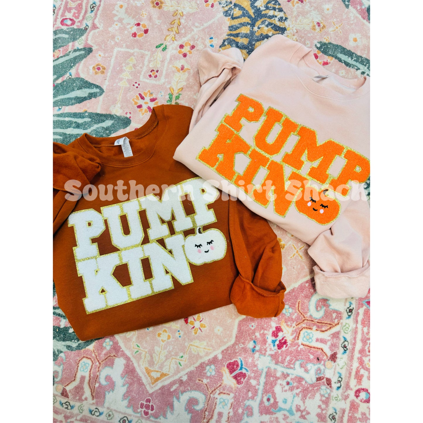 Pumpkin Chenille Patch Sweatshirt