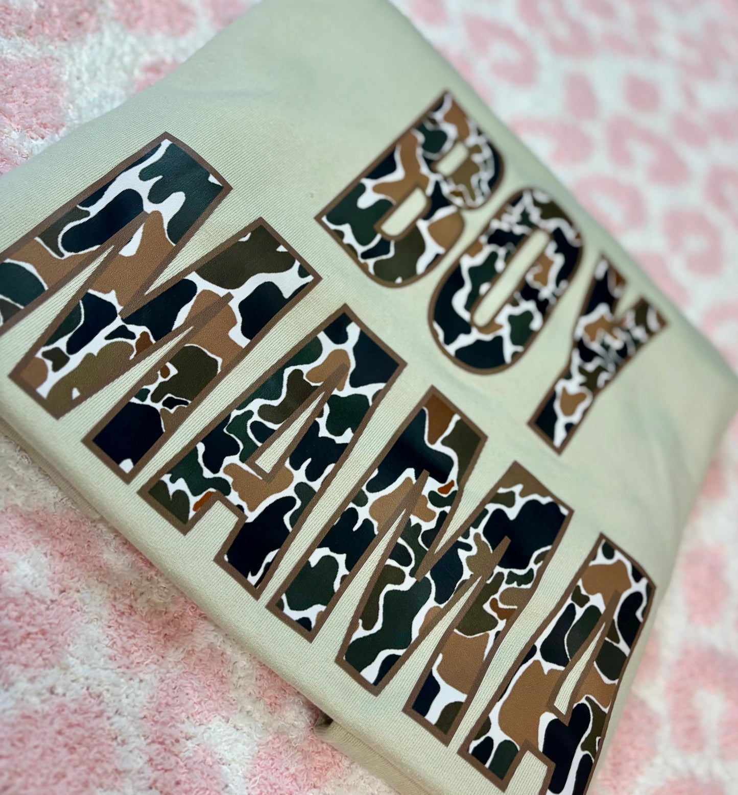 Camo Boy Mama sweatshirt - Large READY TO SHIP