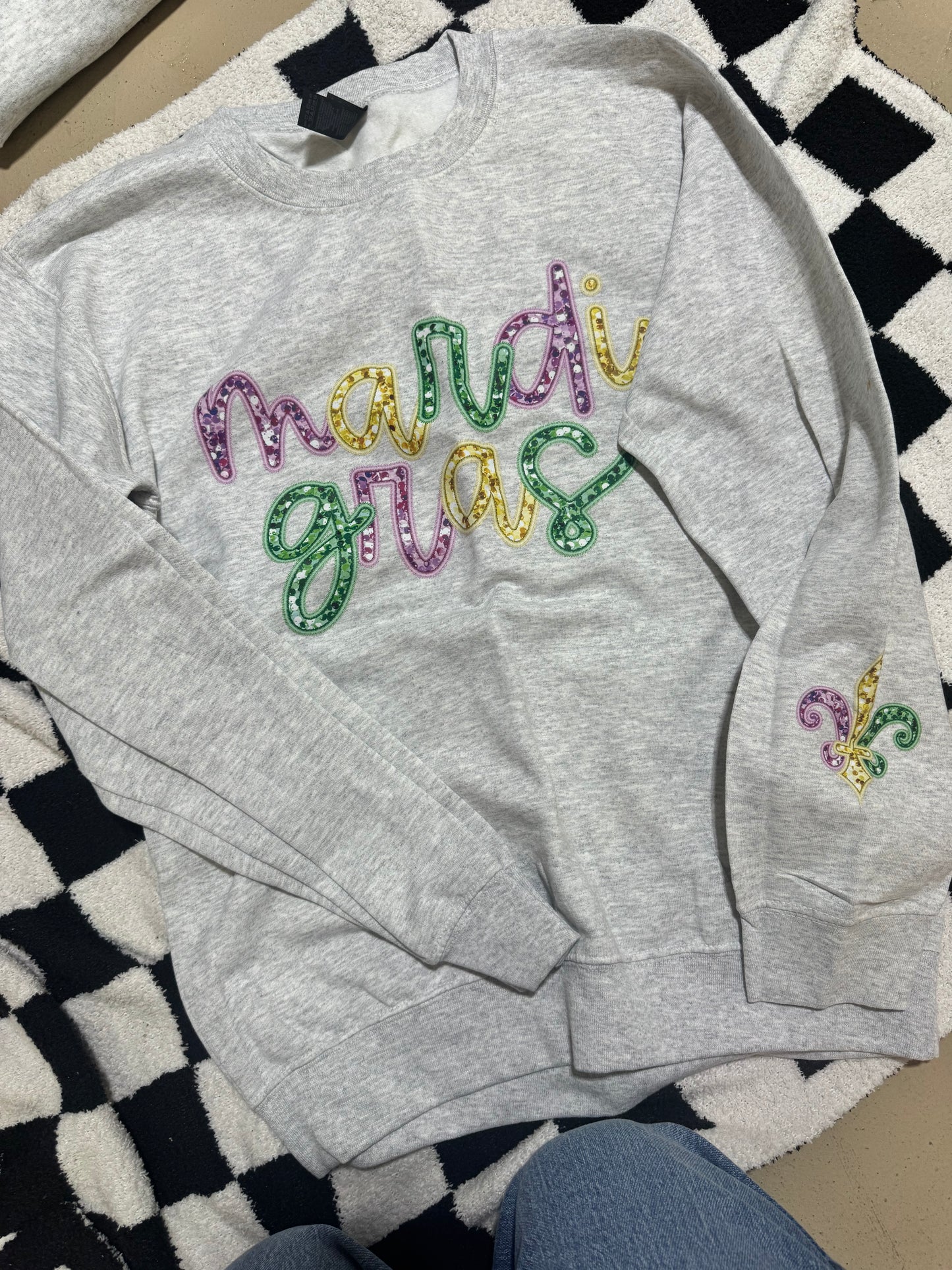 Mardi Gras sweatshirt | s | READY TO SHIP