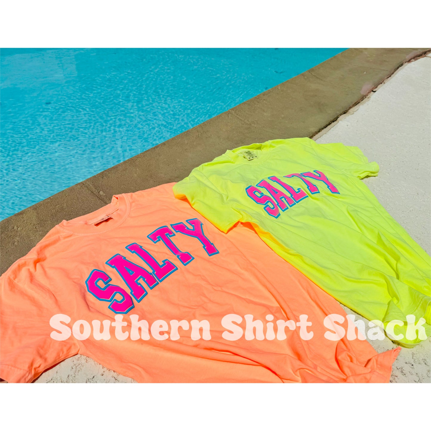 Pink & Blue Salty PUFF TEES | Comfort Colors
