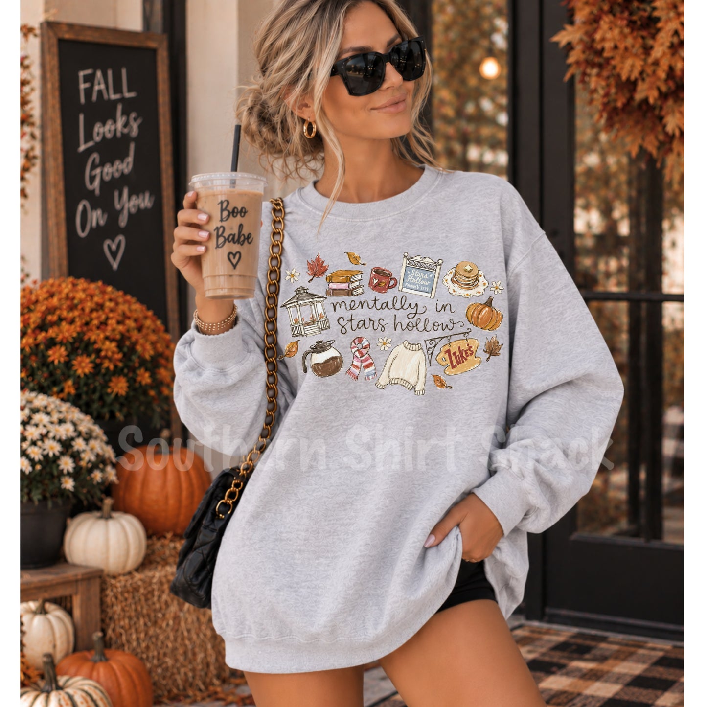 Mentally in Stars Hollow Sweatshirt | Ash gray