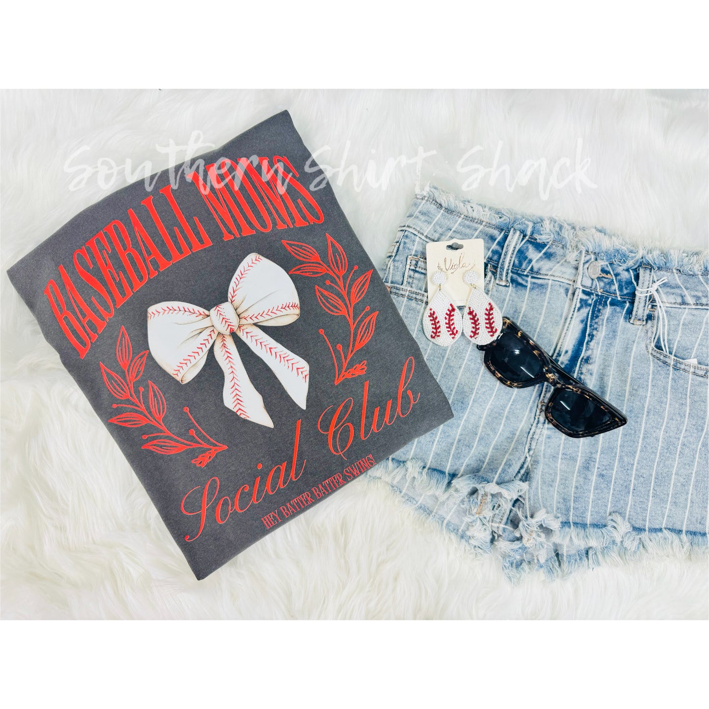 Baseball Moms Social Club Comfort Colors Tee | Pepper