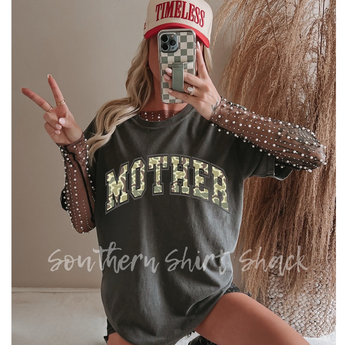 Camo Mother | Pepper Comfort Colors Tee