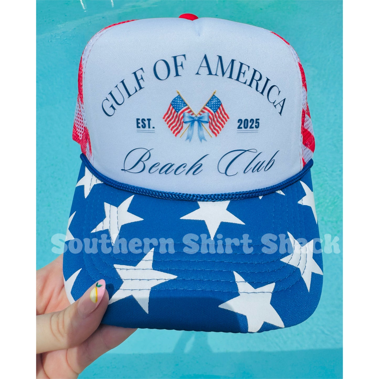 Stars & Stripes Gulf of America Trucker Hat | ready to ship