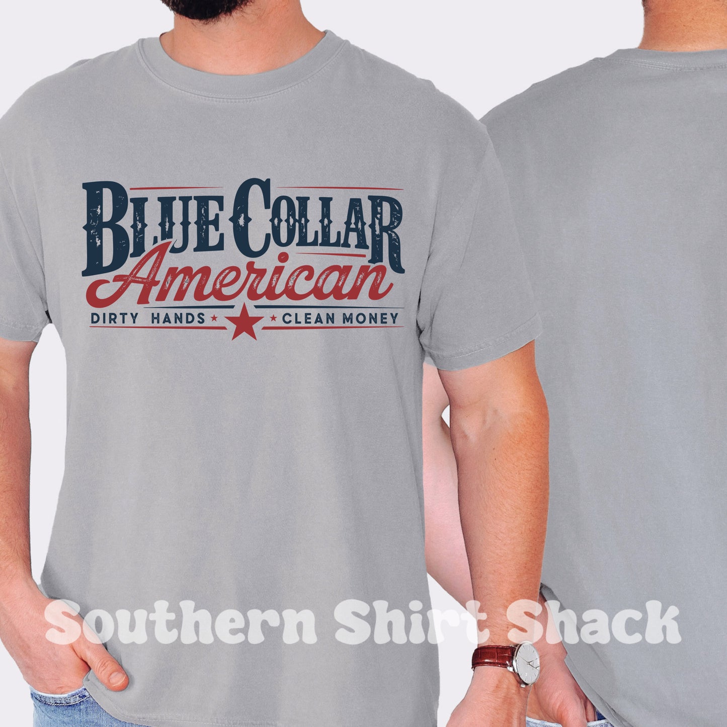 Blue Collar American Comfort Colors tee | Granite