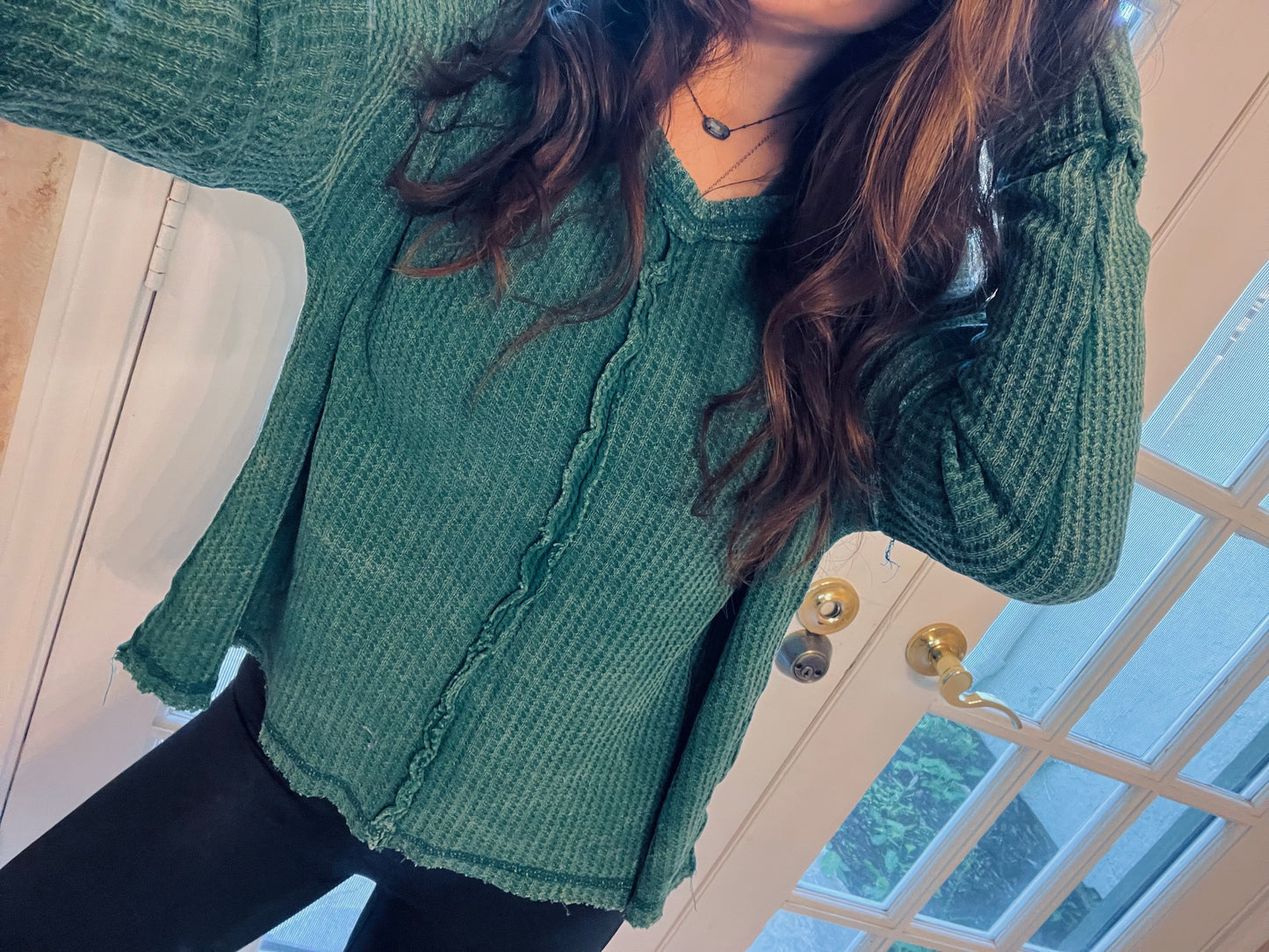 Baby waffle long sleeve top | ready to ship