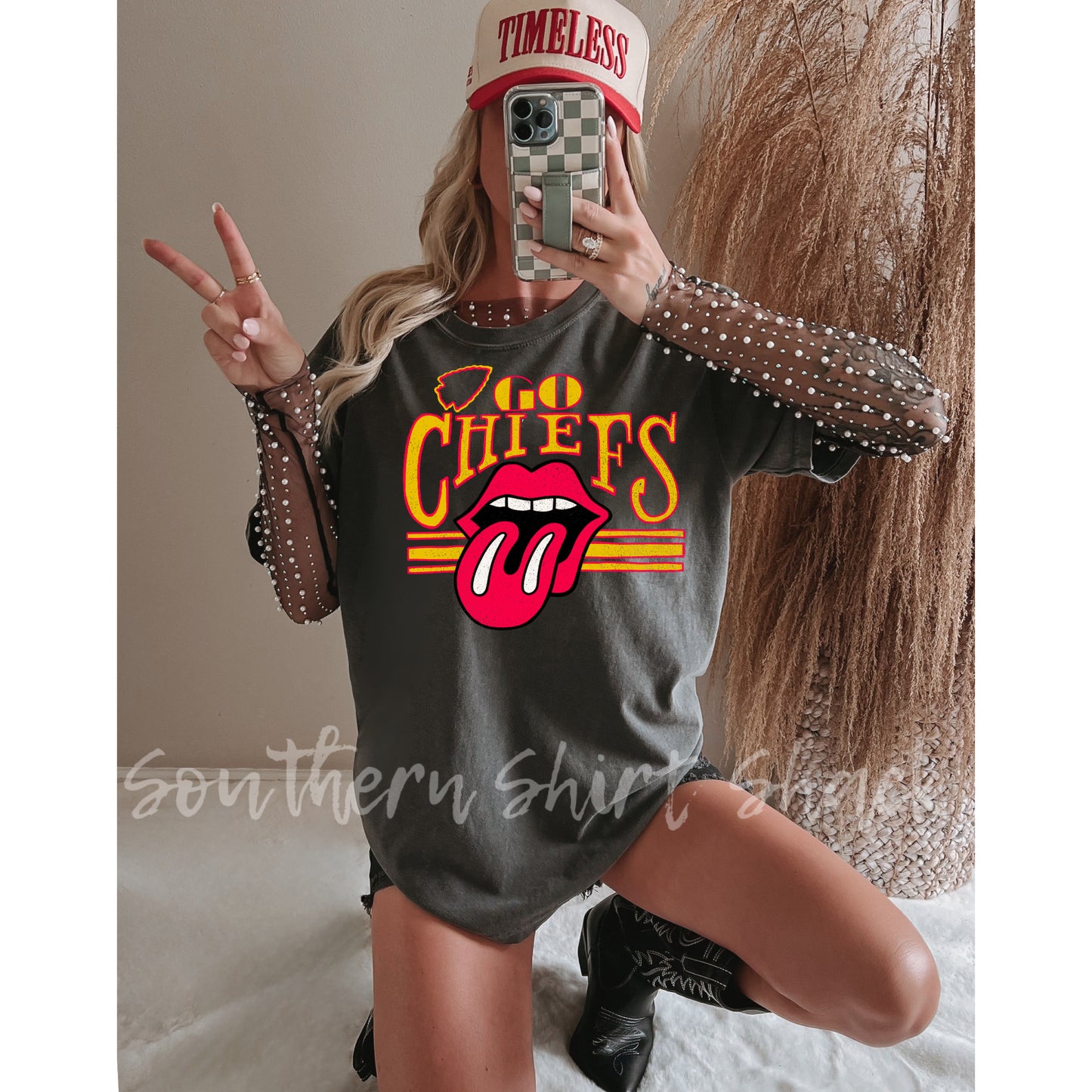 Rolling Stoneee Chiefs Pepper Comfort Colors Tee