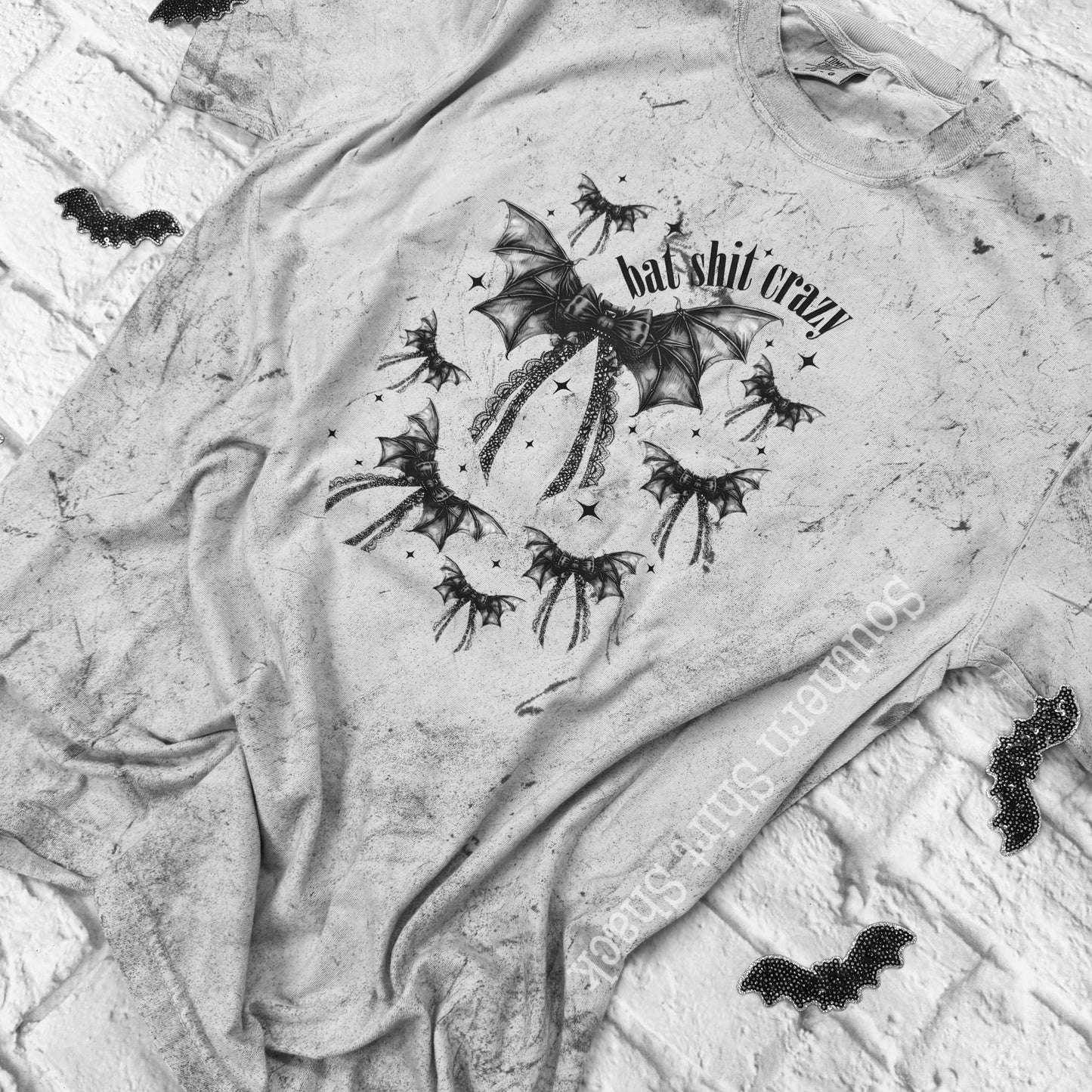 Bat sh!t crazy| Smoke mineral wash CC tee