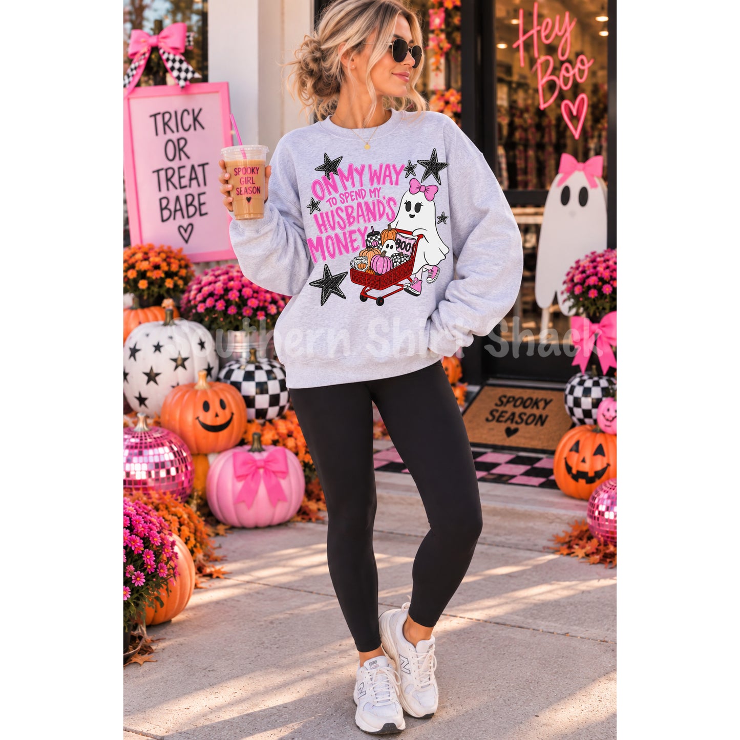 On my way! To spend my husbands money Sweatshirt | Ash gray