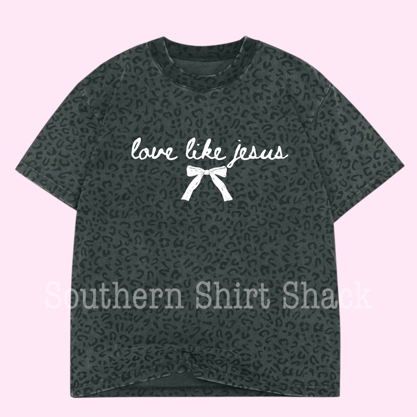 Love like Jesus | Black Leopard Hoodie or Tee