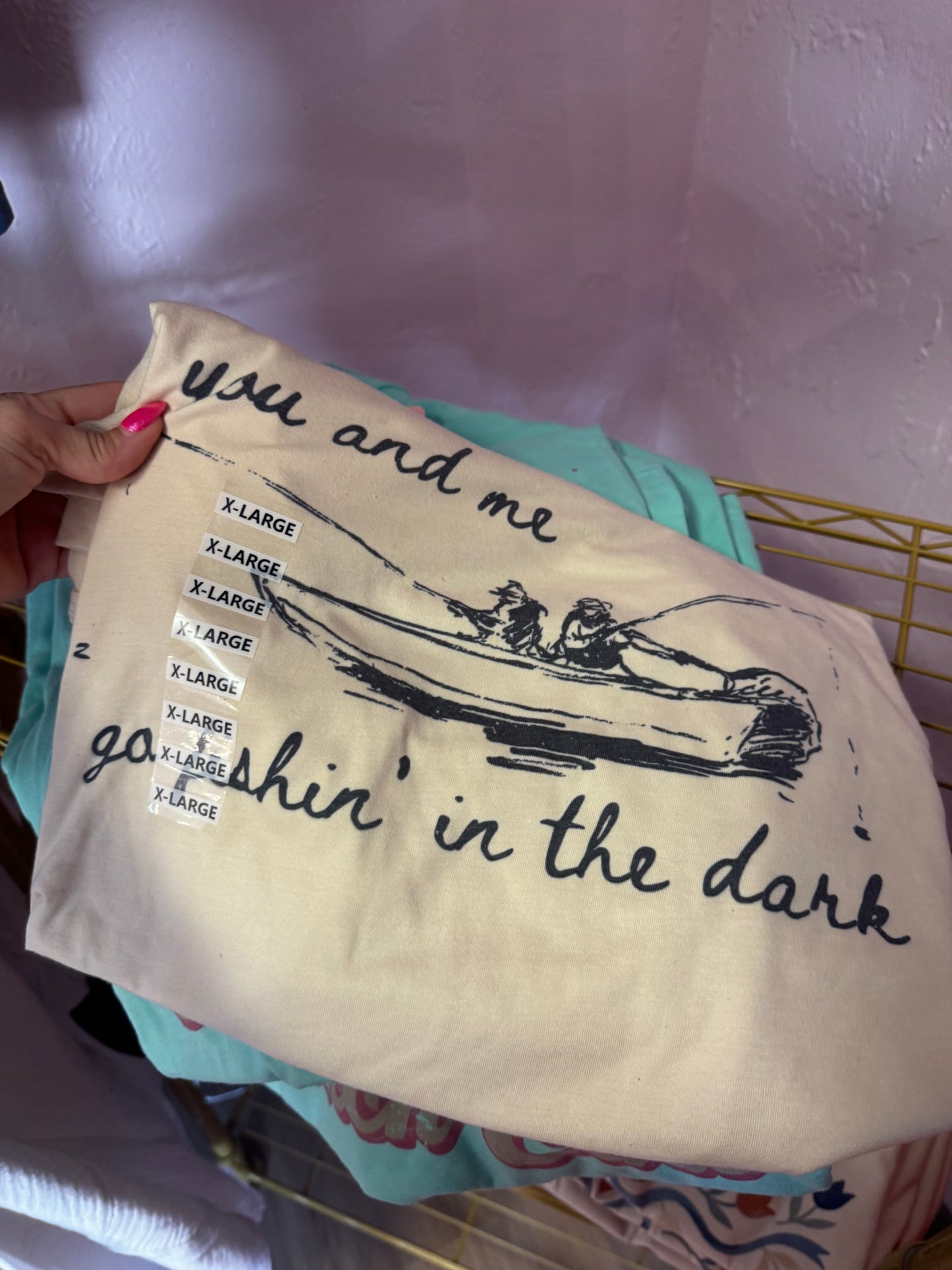 Fishing in the dark Bella Canvas tee SALE | READY TO SHIP | NO COUPON CODES ALLOWED