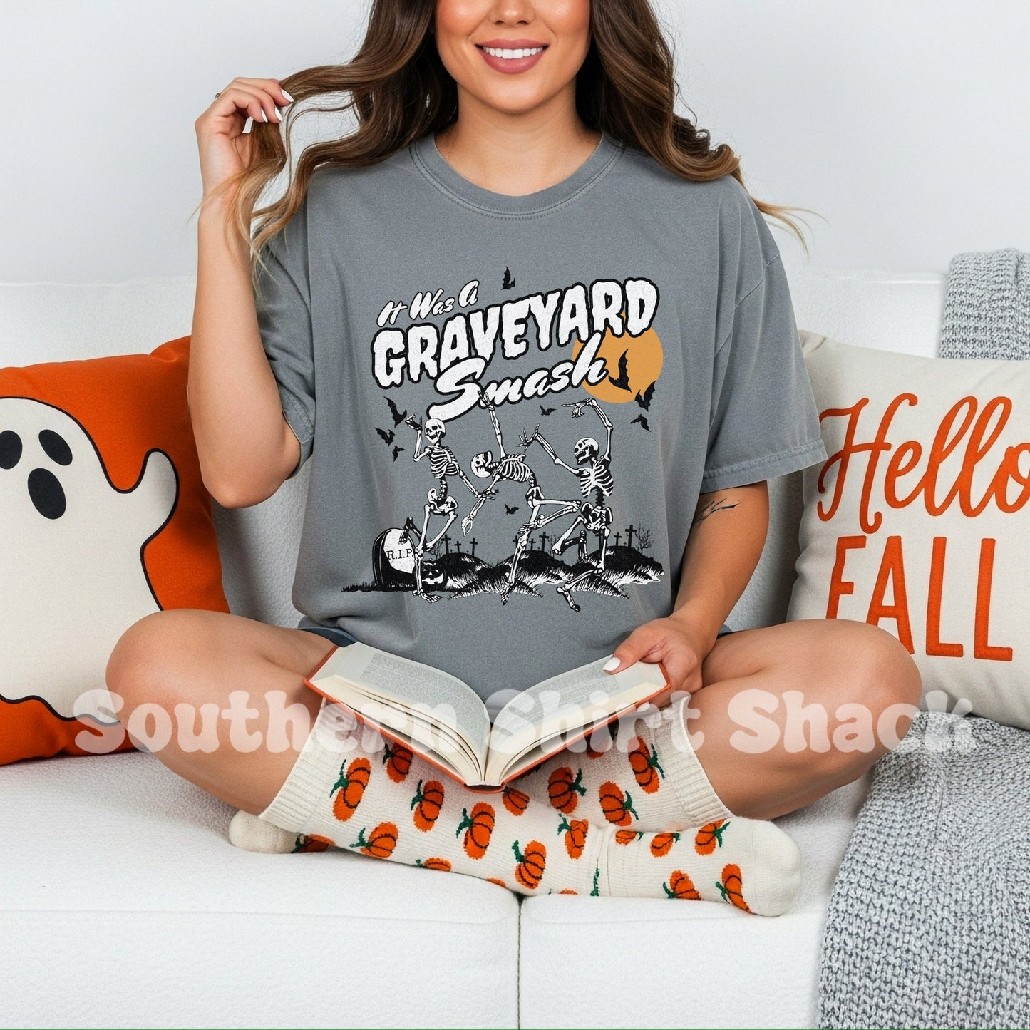 Graveyard Smash Comfort Colors tee | Granite