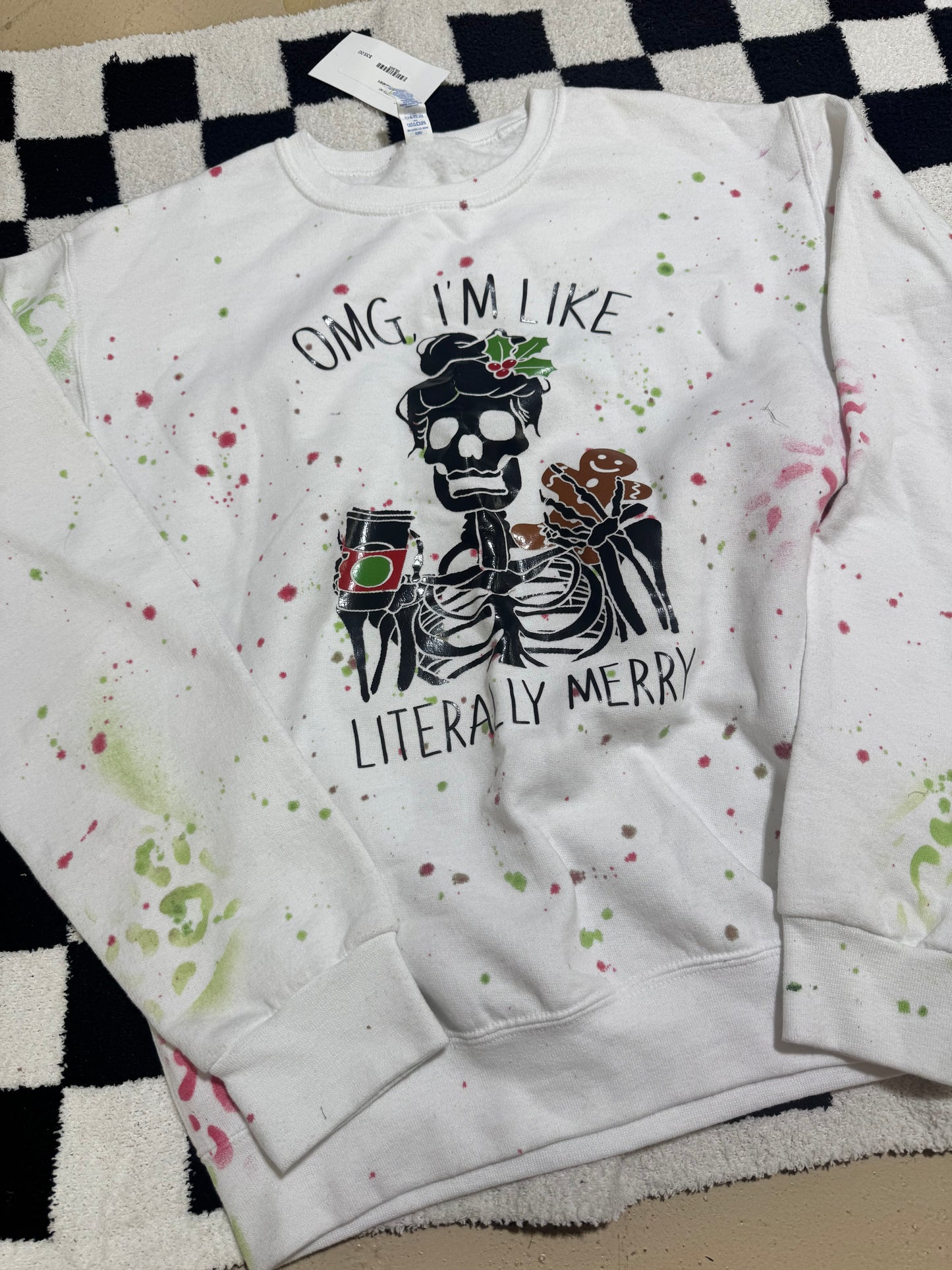 Literally merry sweatshirt | s | READY TO SHIP