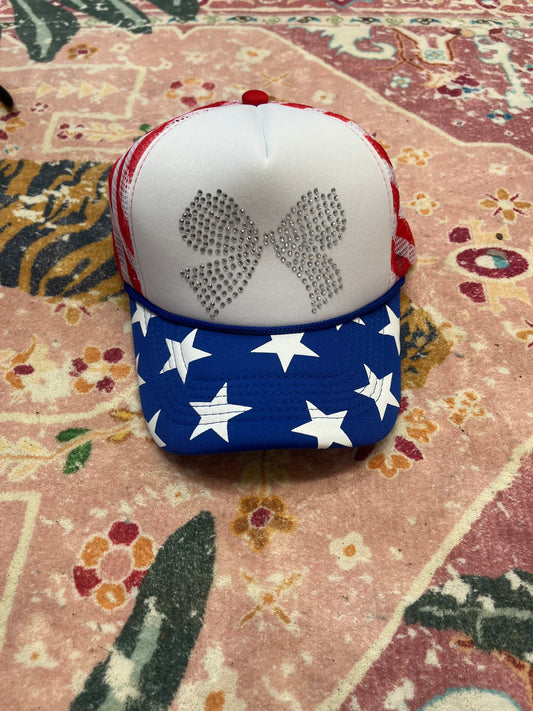 OOPSIE bow bling hat READY TO SHIP