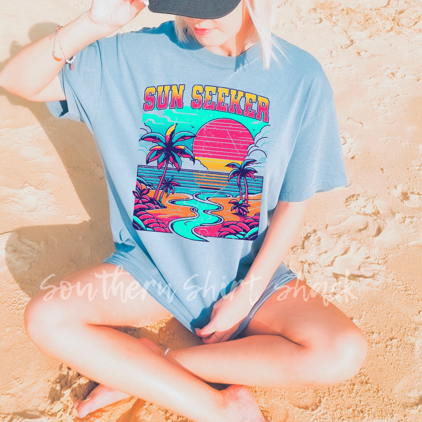 Sun Seeker | Blue Jean CC tee