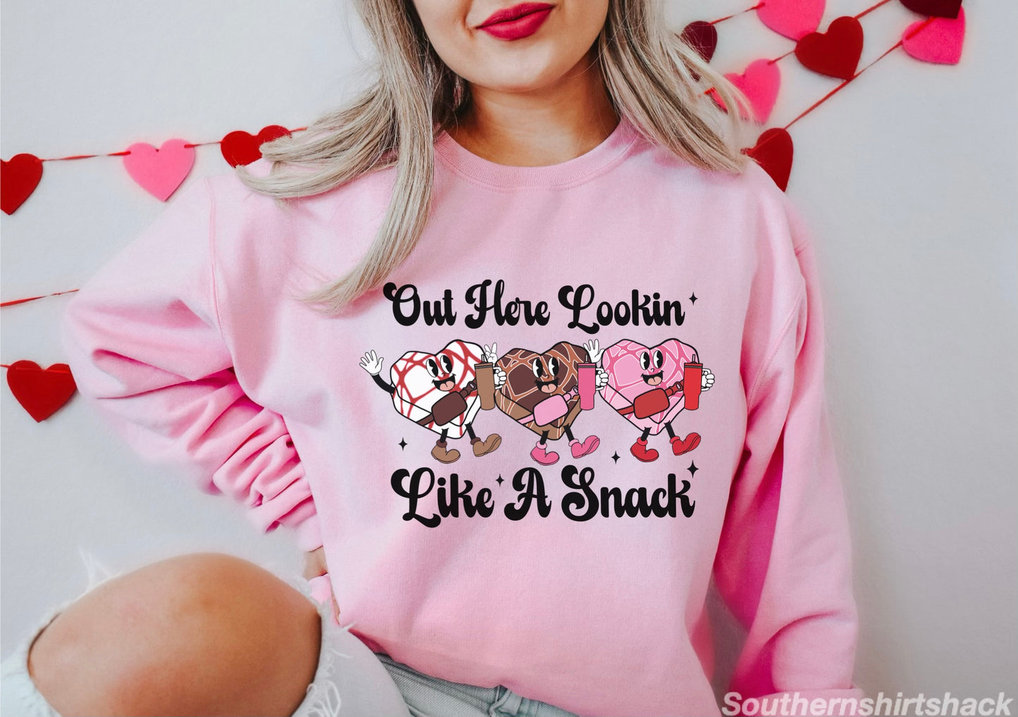 Trio Snack Cakes | Light Pink Sweatshirt