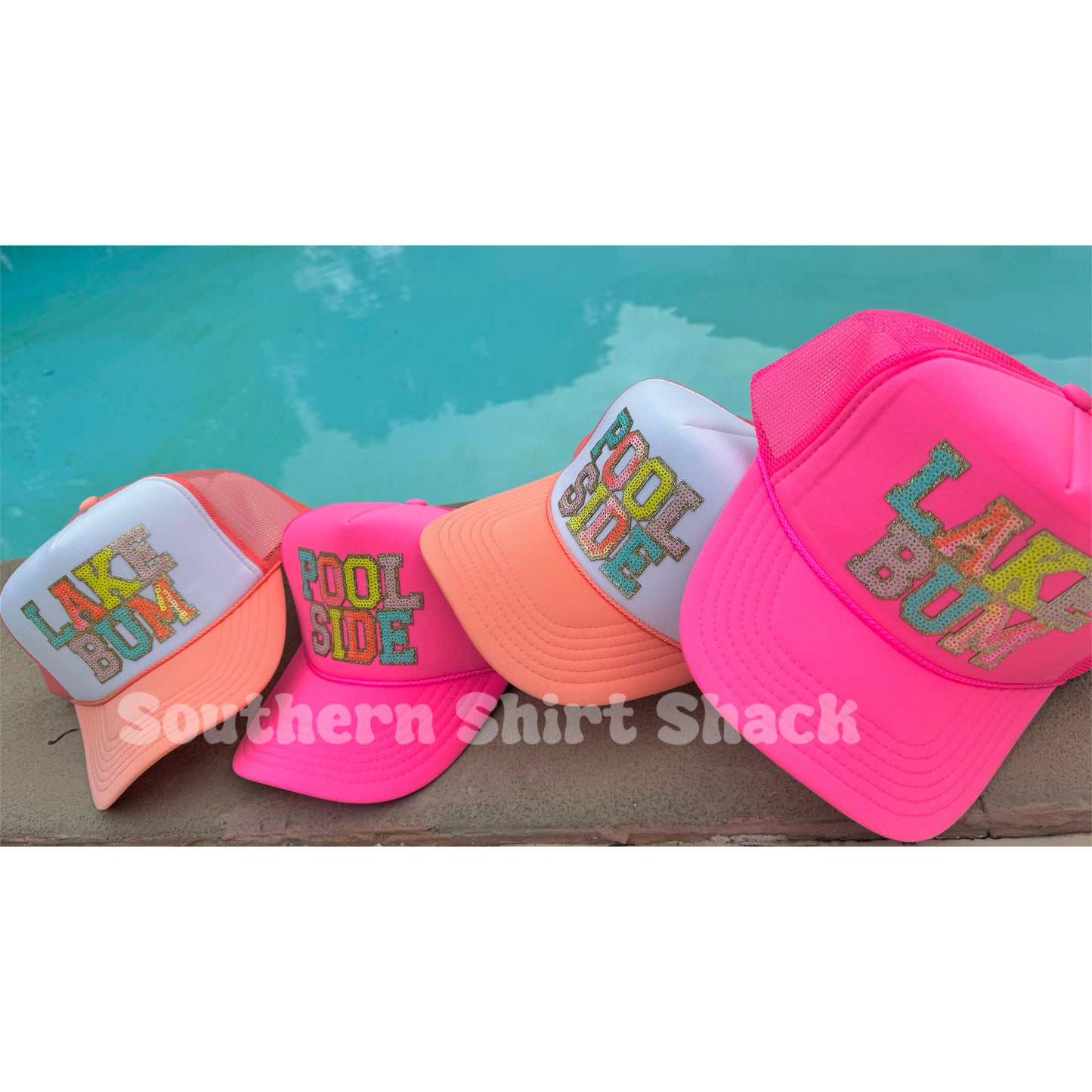 Pool Side | Lake Bum Sequin Trucker Hat