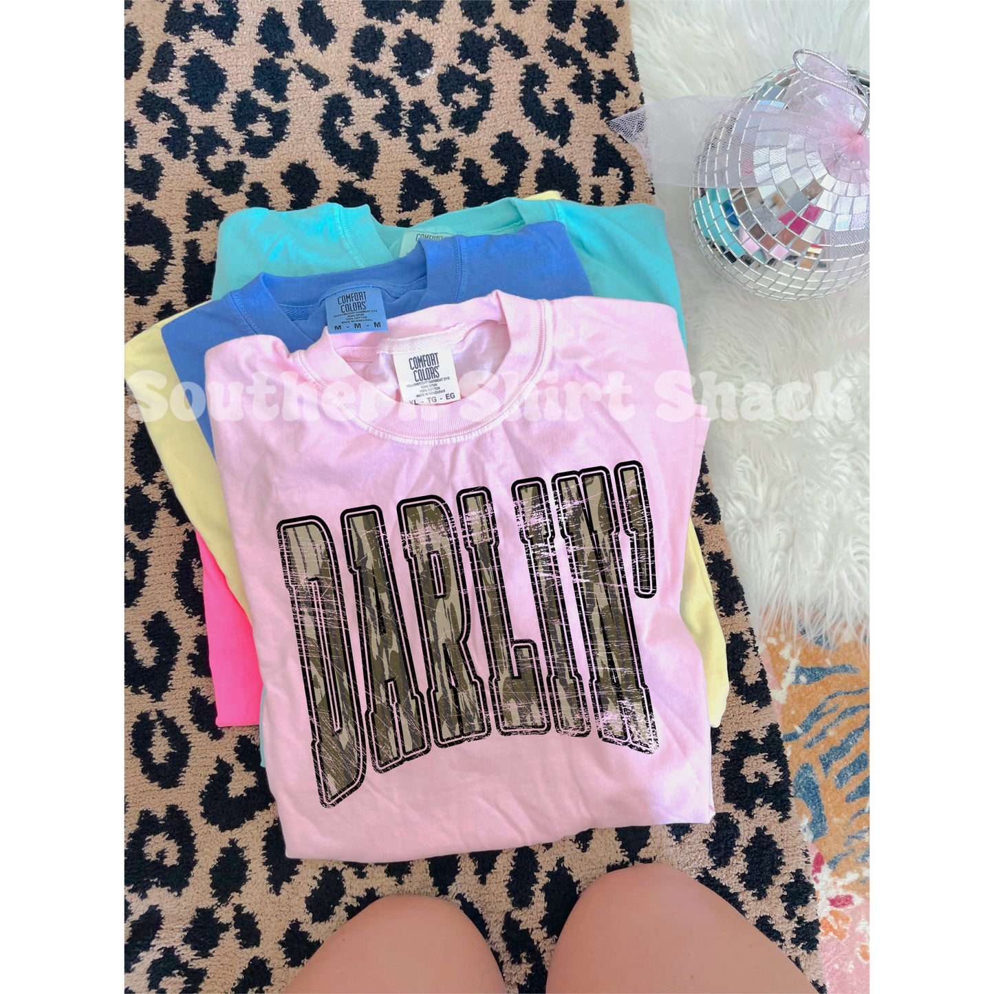 Camo Darlin’ Comfort Colors tee | Blossom