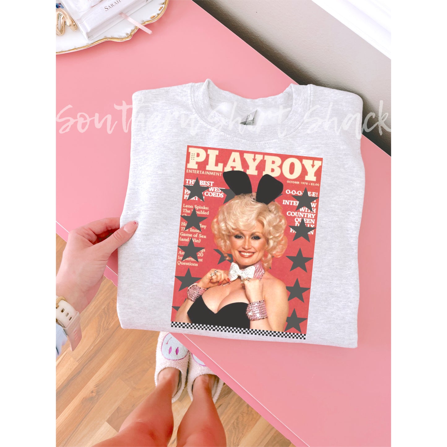 Dolly Playb0y Sweatshirt | Ash Gray