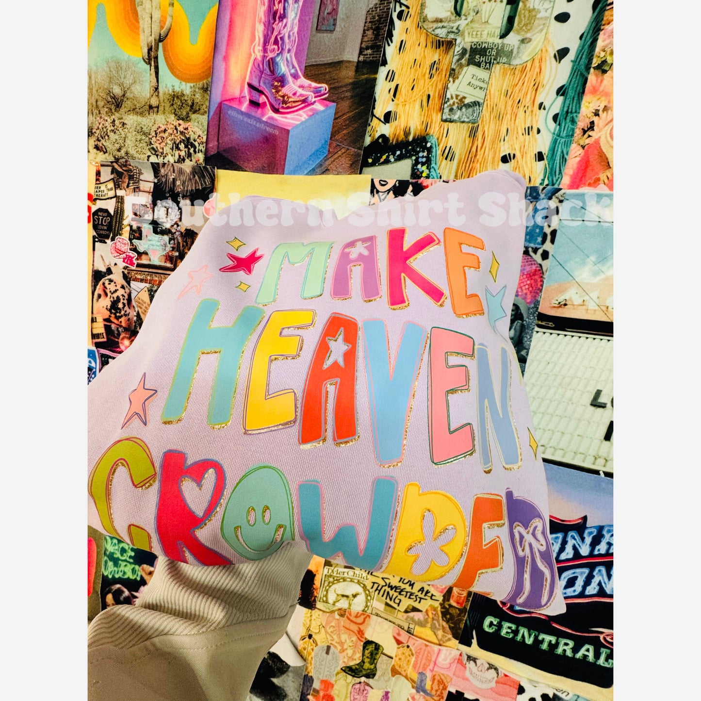 Make Heaven Crowded | Orchid Comfort Colors Sweatshirt