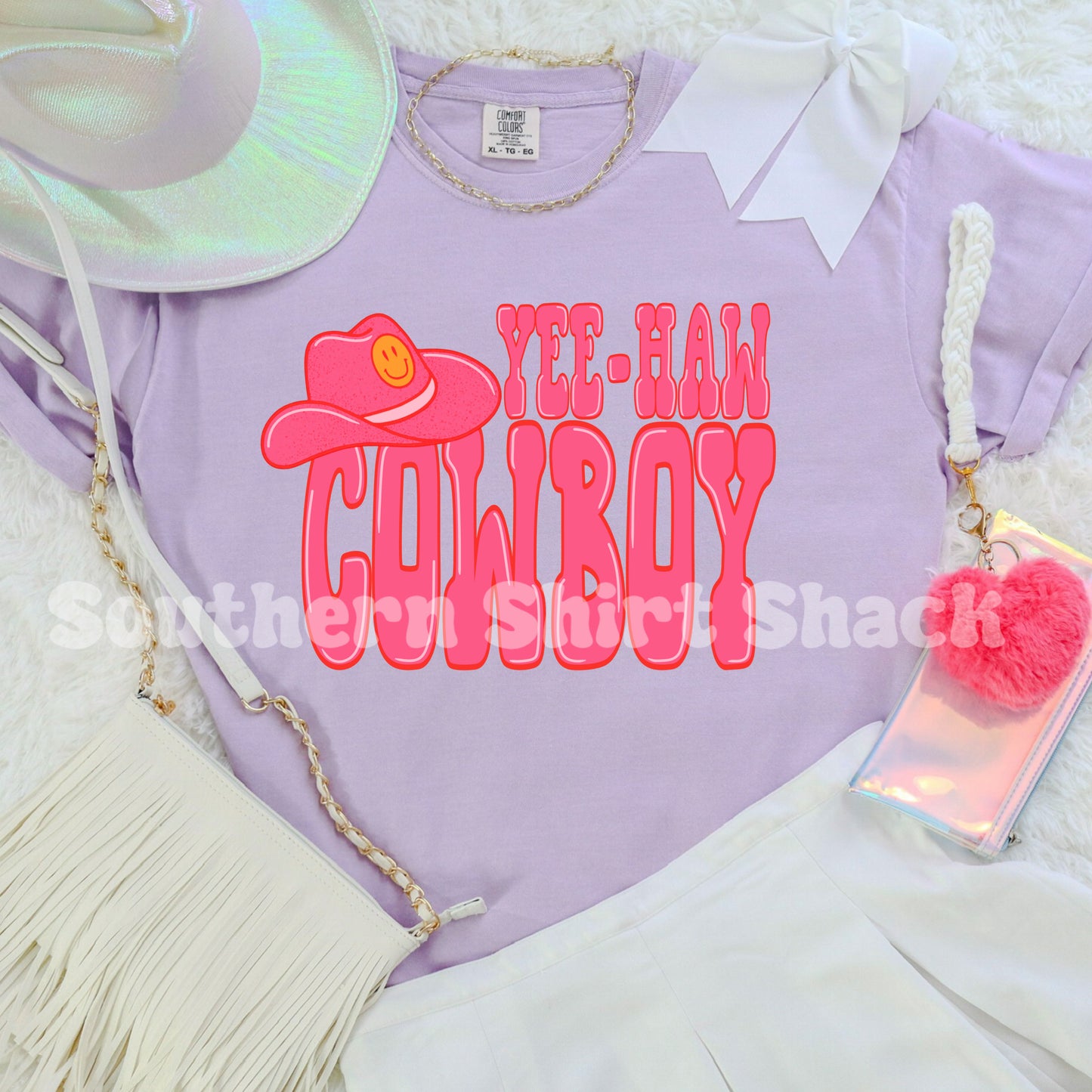 Yeehaw Cowboy | Orchid Comfort Colors Tee