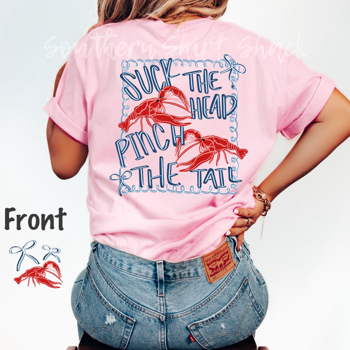 Preppy suck the head pinch the tail | Blossom Comfort Colors tee