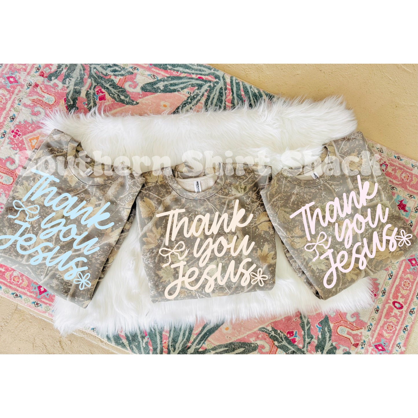 Thank You Jesus | Deadwood Camo Sweatshirt