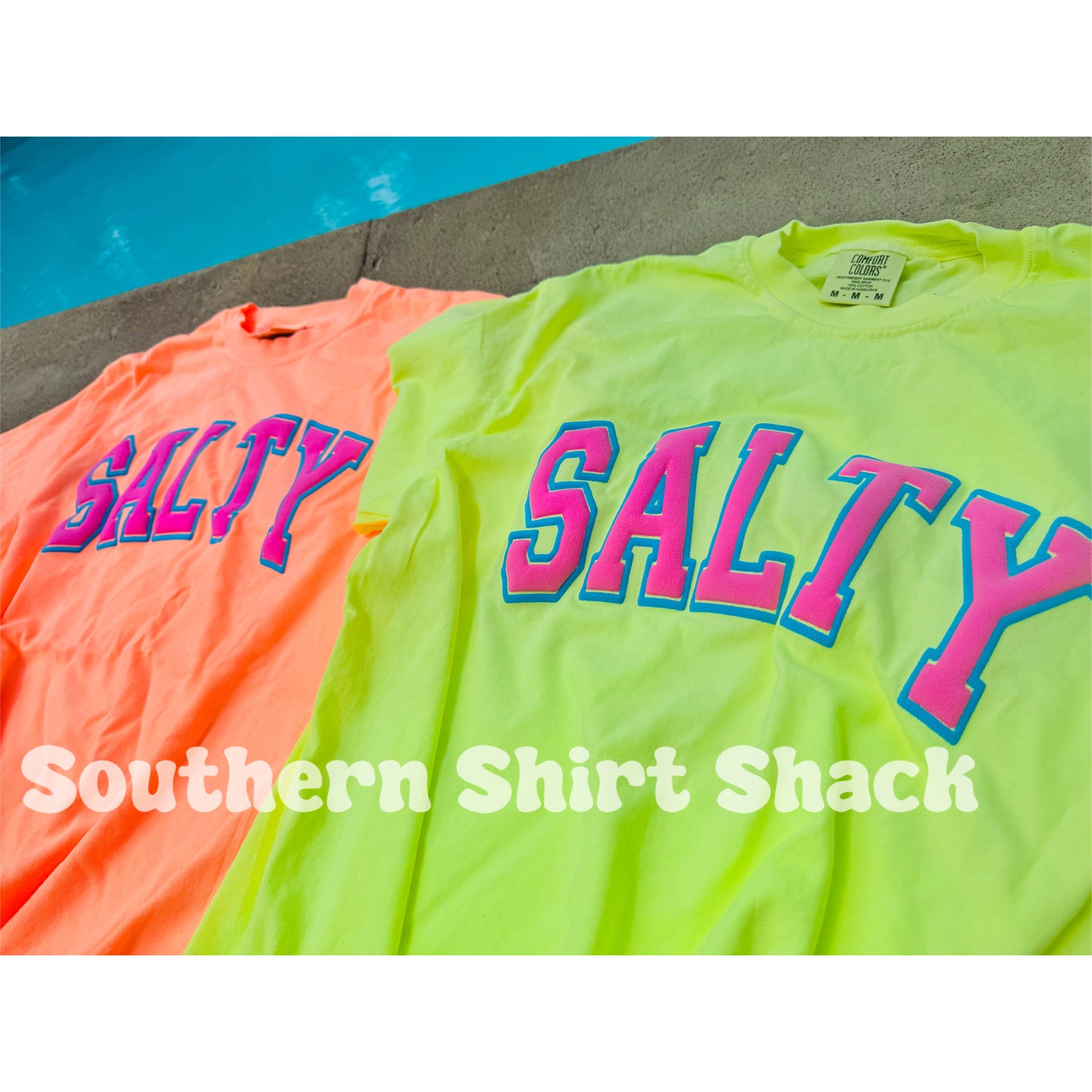 Pink & Blue Salty PUFF TEES | Comfort Colors