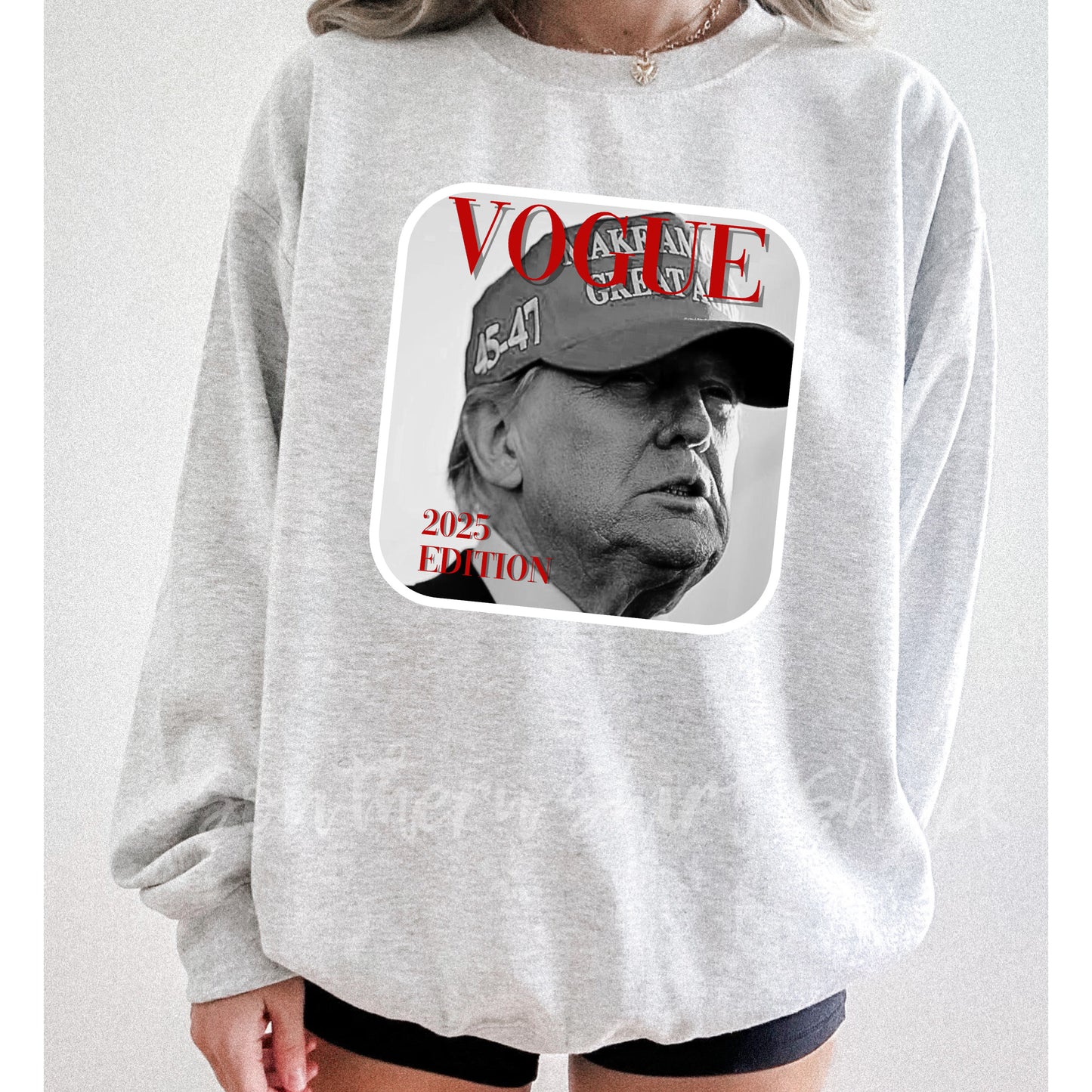 Trump V0GUE Sweatshirt | Ash Gray