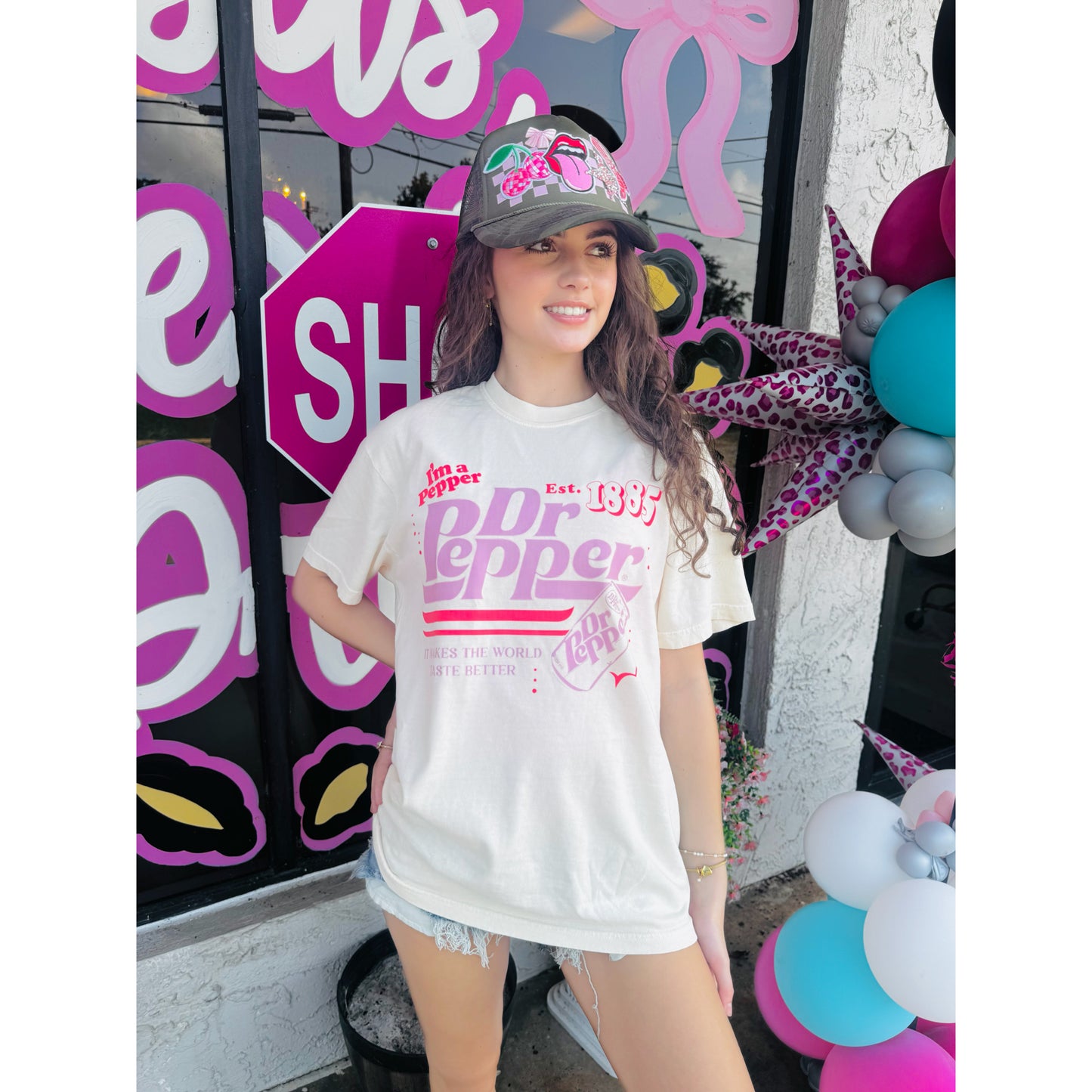 Pepper Girly Comfort Colors tee | Ivory