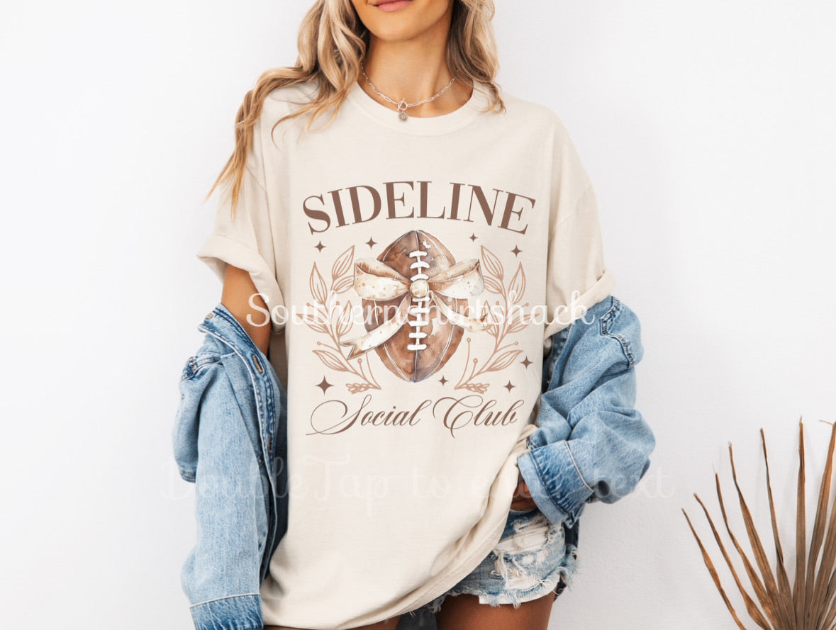 Sideline Social Club Comfort Colors tee | Ivory