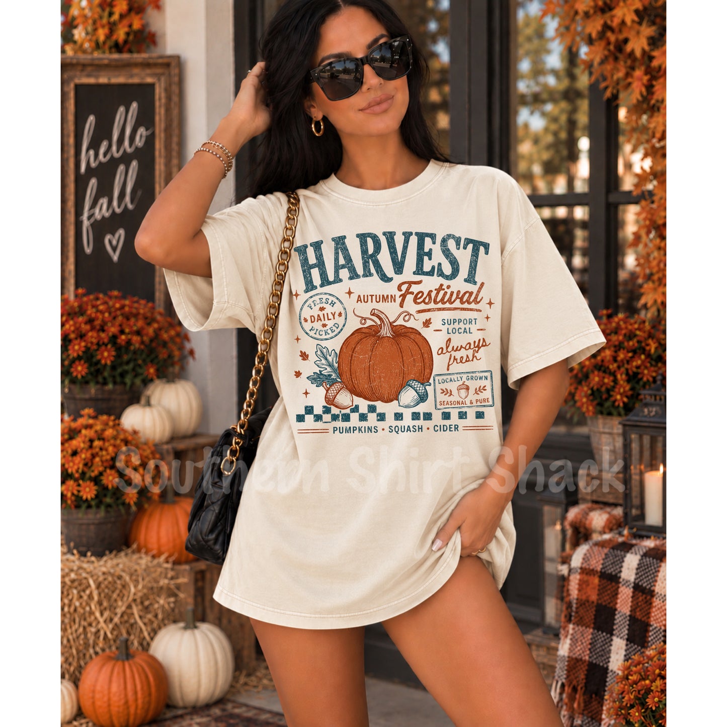 Harvest Festival Ivory Comfort Colors tee