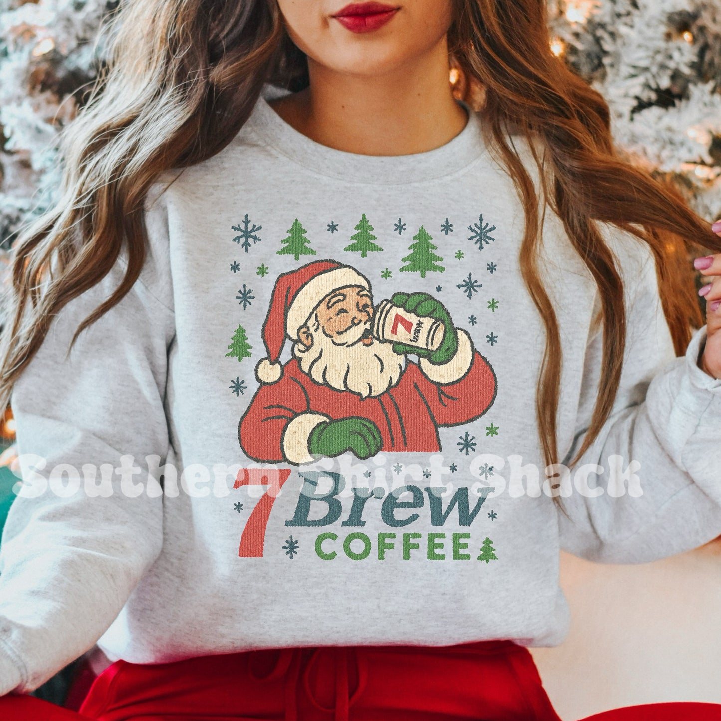 Santa’s Fav Drink (multiple options) | Ash Gray Sweatshirt