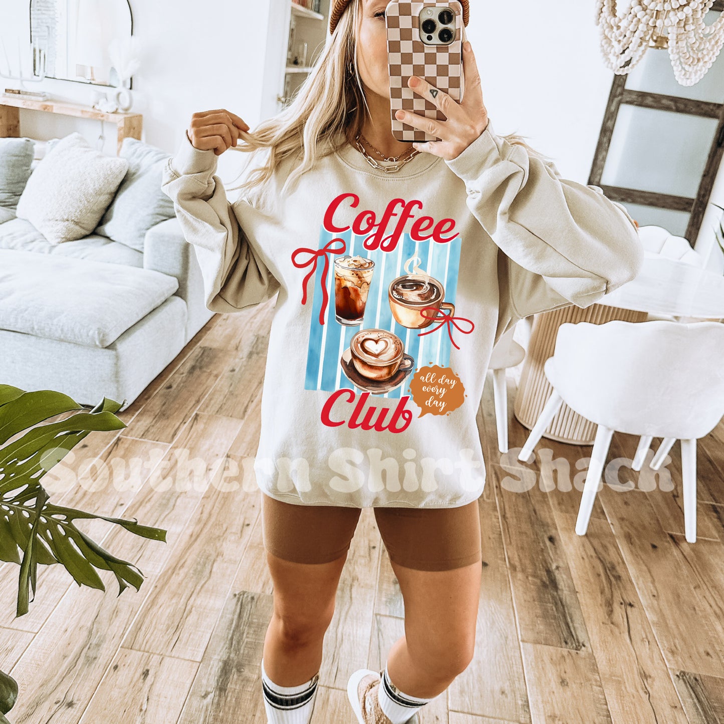 Coquette Coffee Club Sweatshirt | Sand