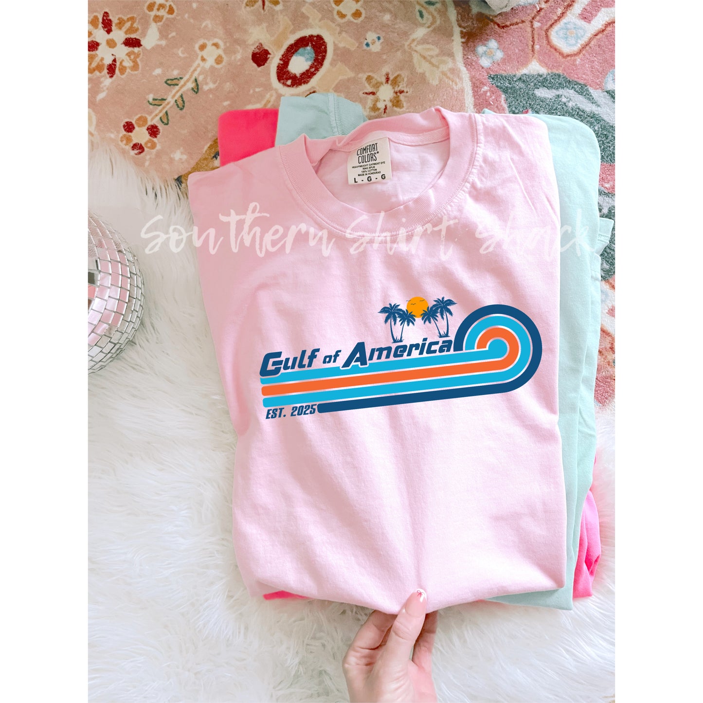 Retro Gulf of America Comfort Colors tee | Blossom