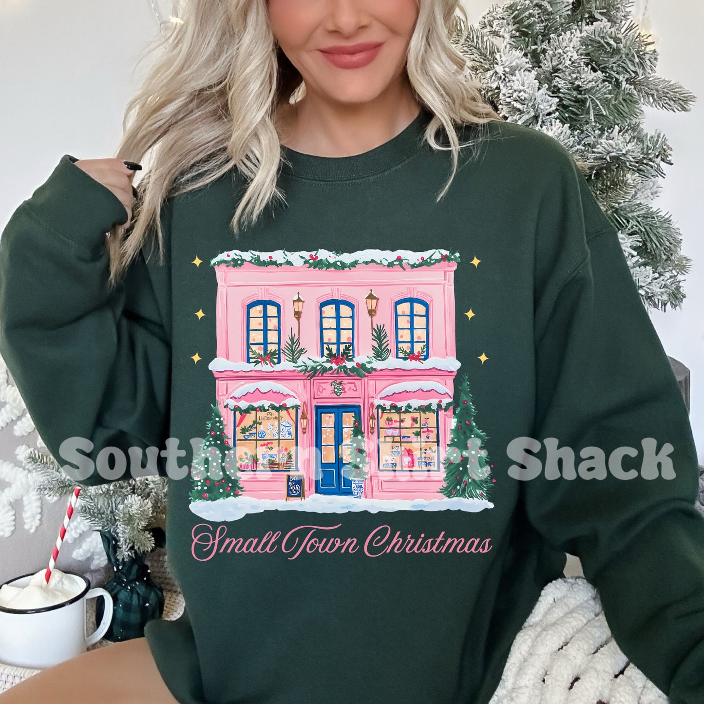 Small Town Christmas | Forest Green Sweatshirt