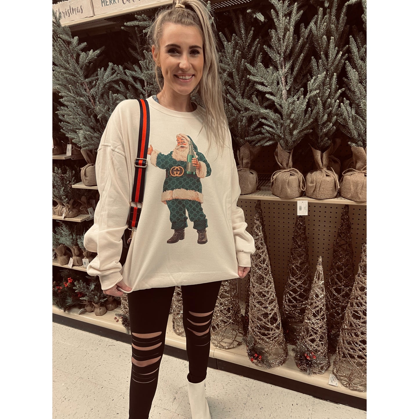 Retro ~Fancy Santa~ Sweatshirt READY TO SHIP!