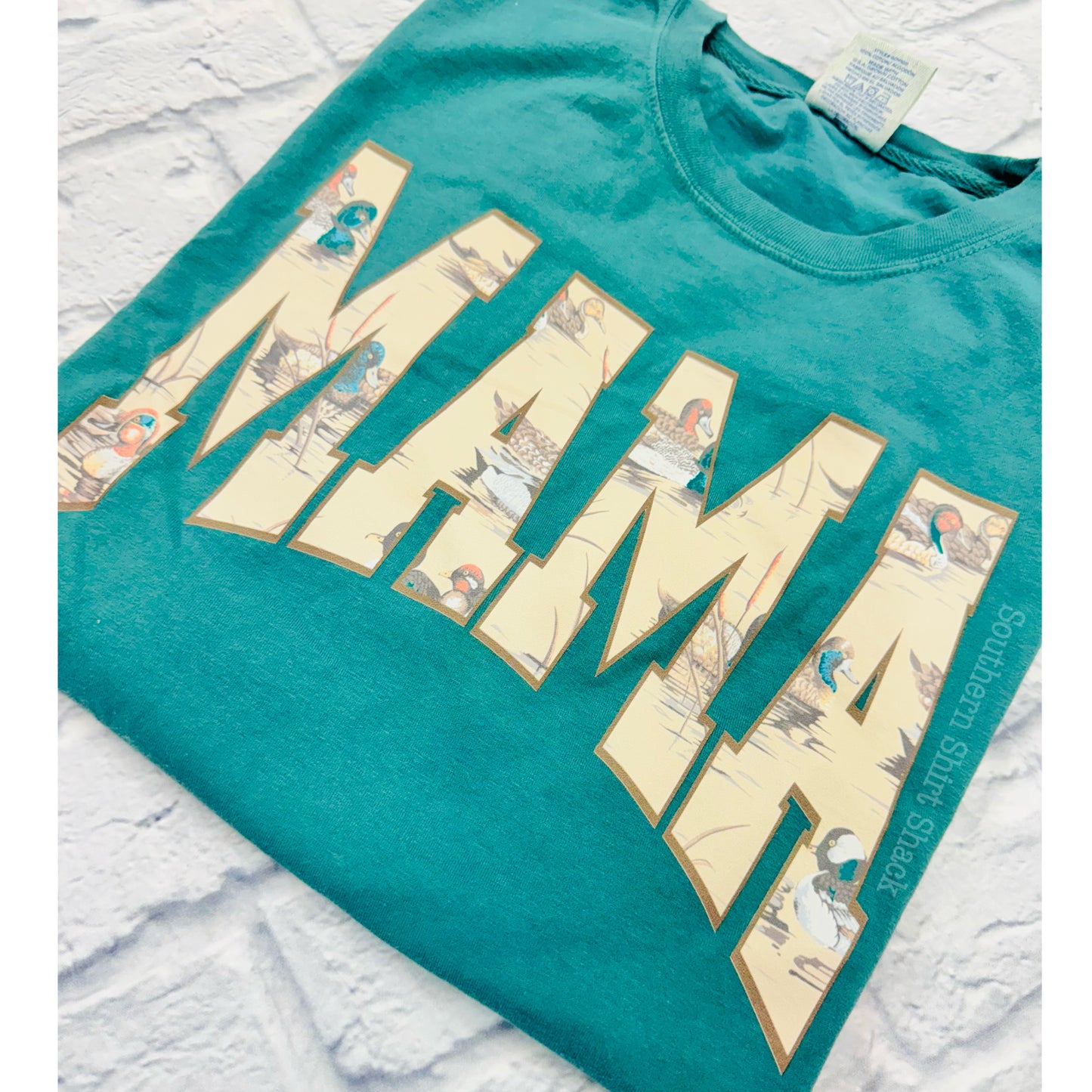 Duck Mama | Cactus Green Comfort Wash tee