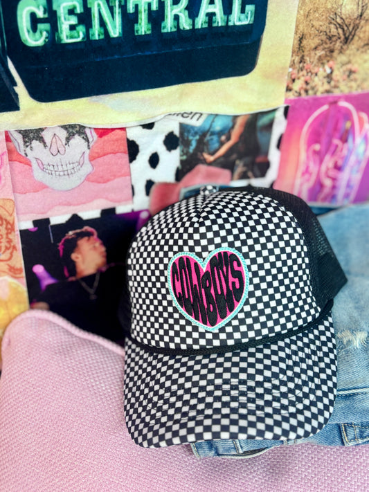 Pink Cowboys Heart Trucker Hat | READY TO SHIP