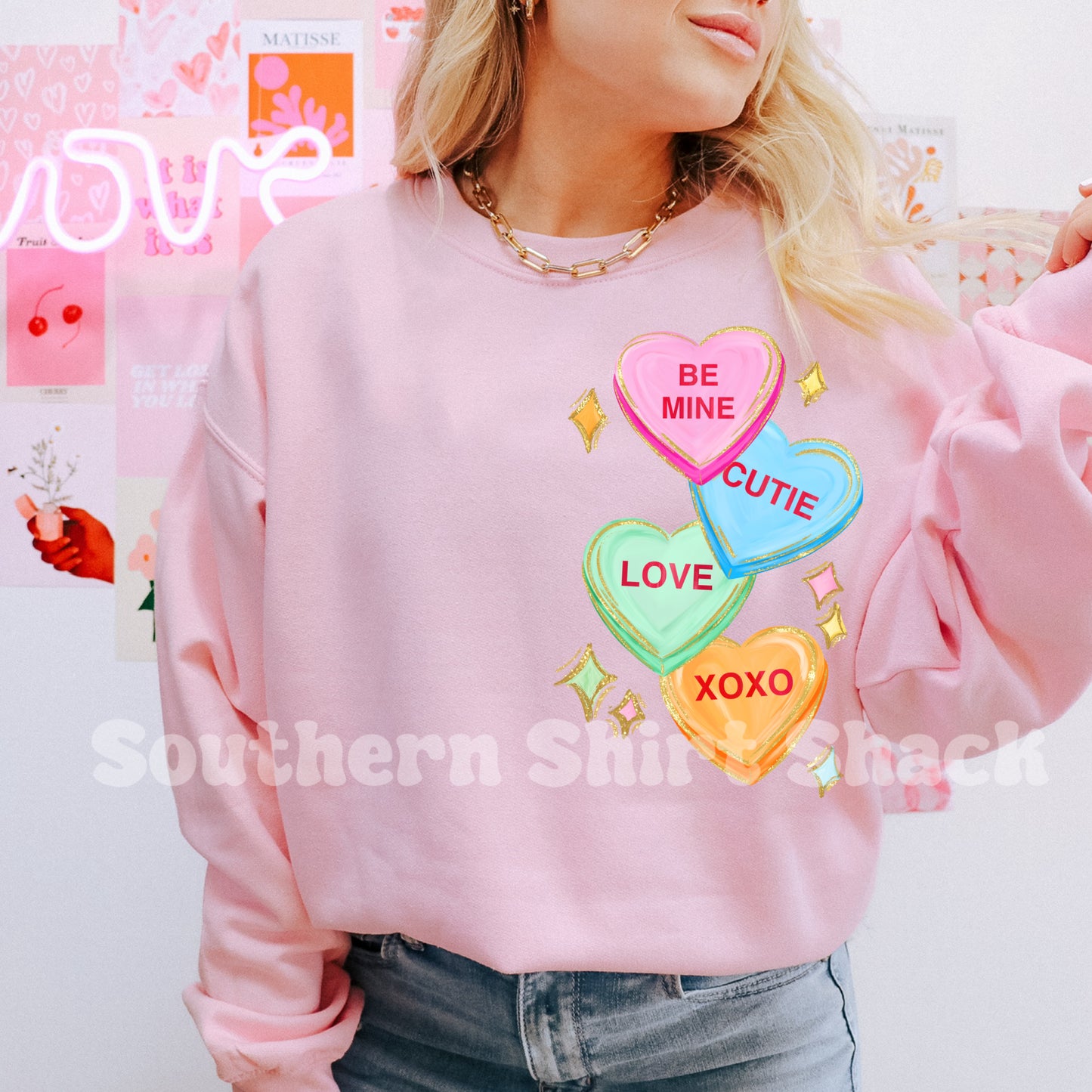 Sweethearts Light Pink Sweatshirt