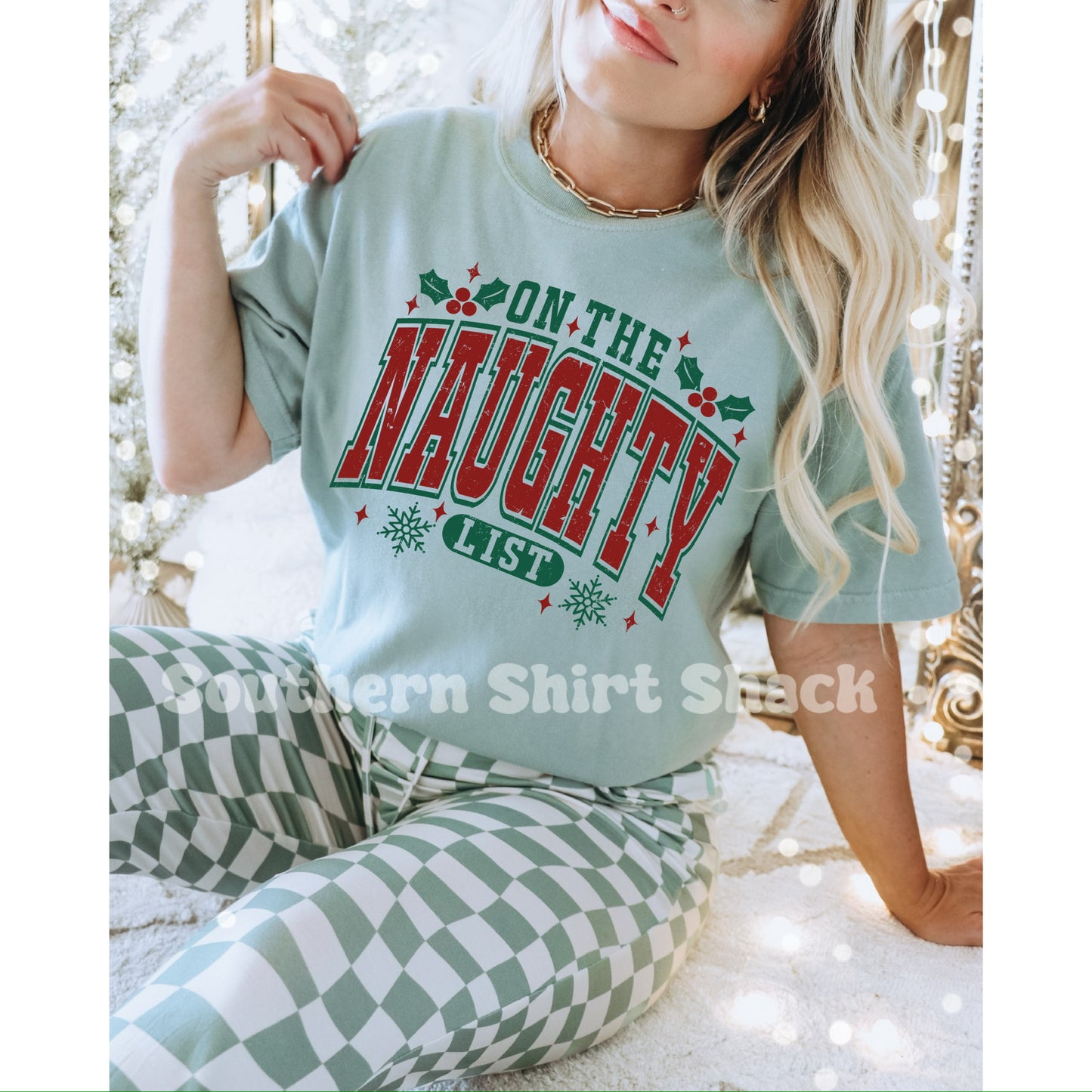 On The Naughty List Tee | Bay Comfort Colors Tee