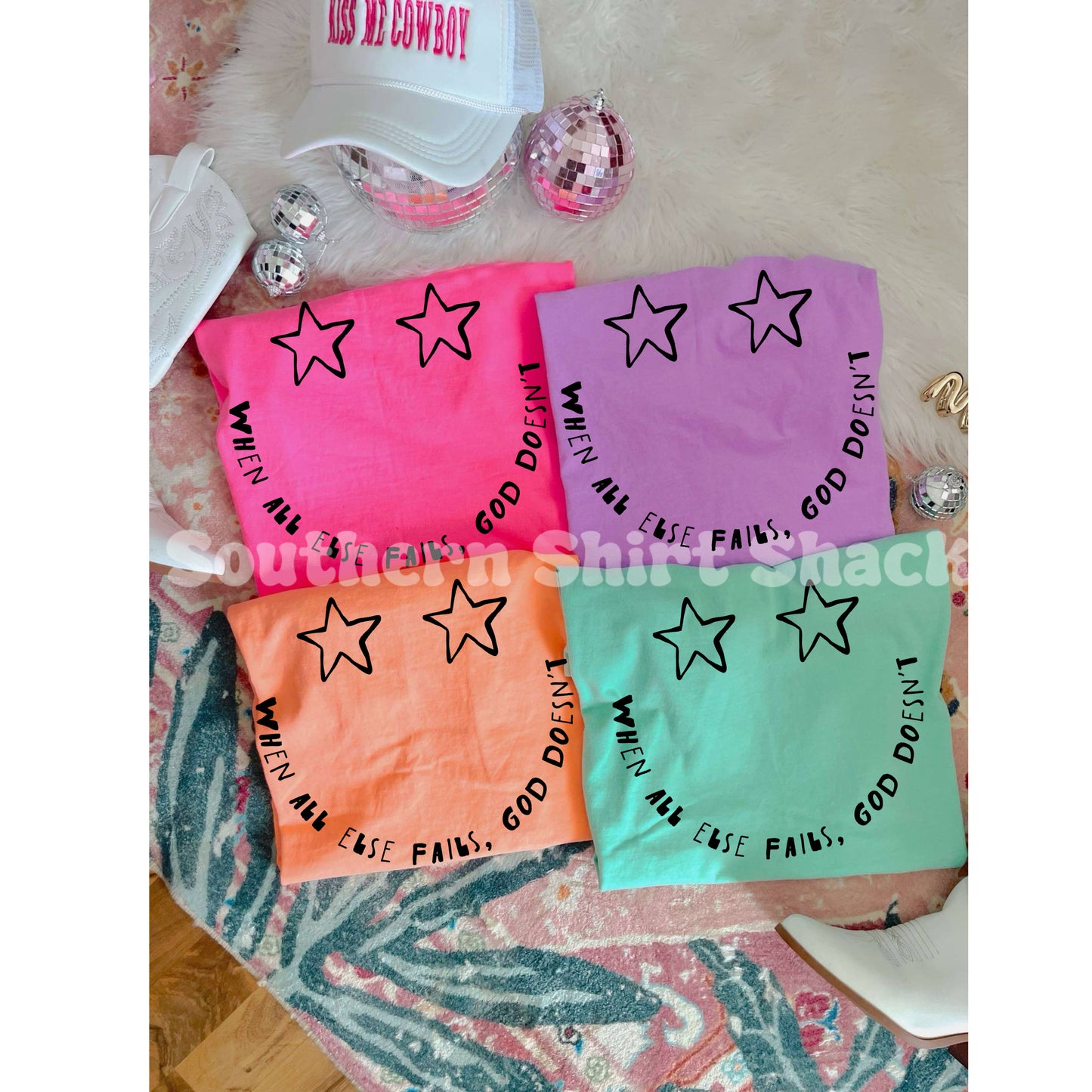 When all else fails, God doesn’t | Comfort Colors tee