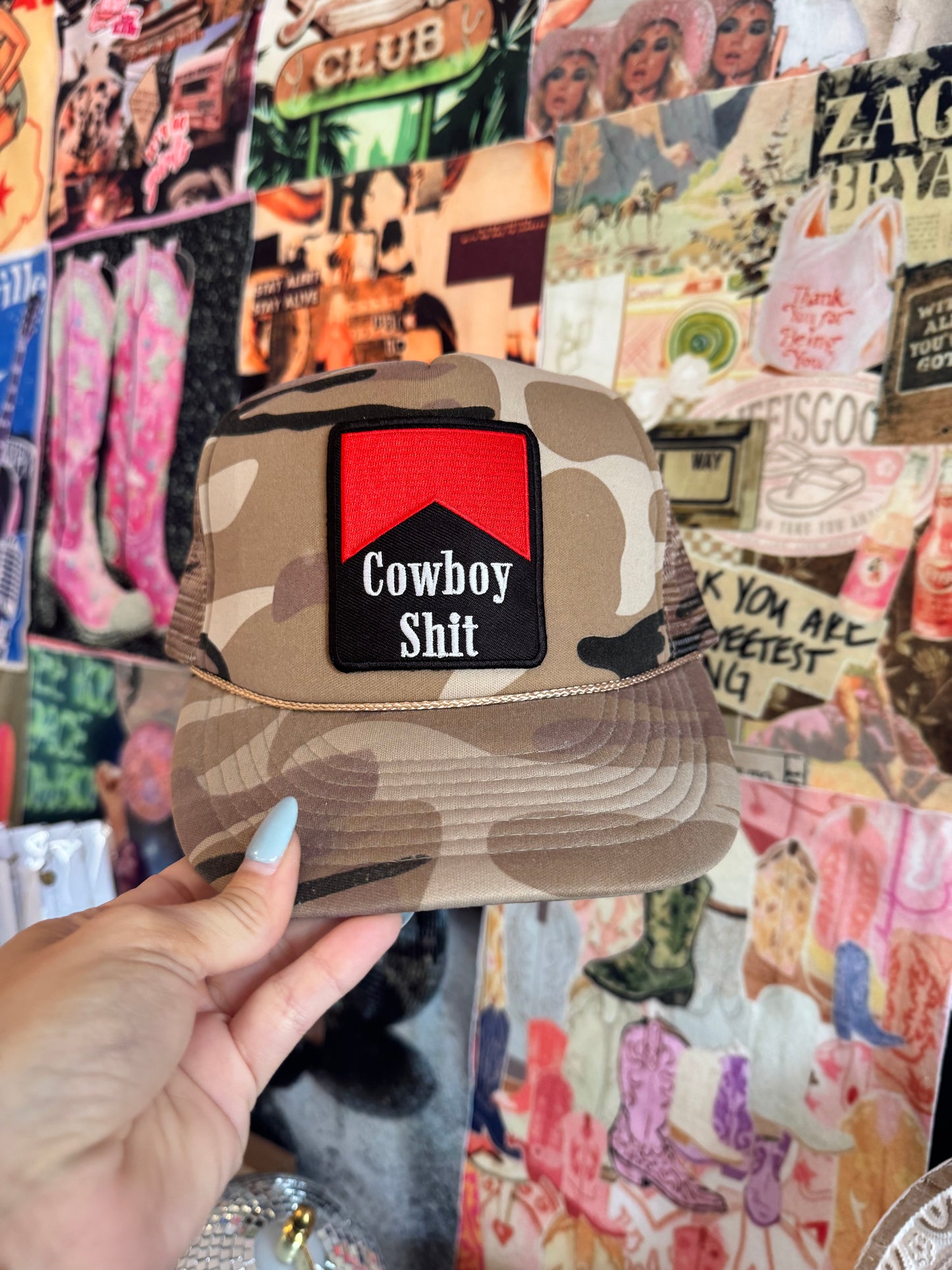 OOPSIE camo cowboy sht hat READY TO SHIP